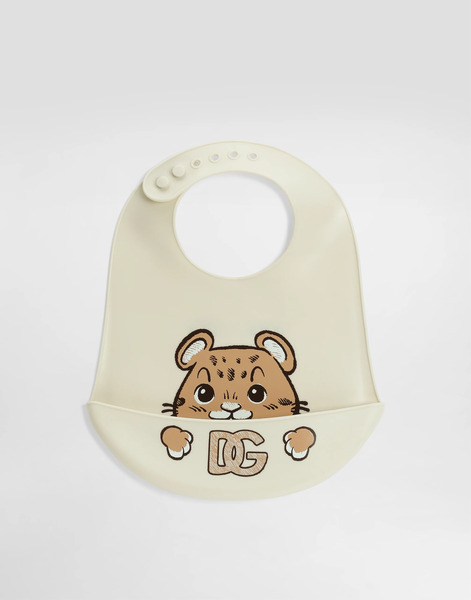  Dolce & Gabbana Bavaglino In Silicone Con Leopardino Stampato - Uomo Accessori E Baby Carrier Bianco Onesize 