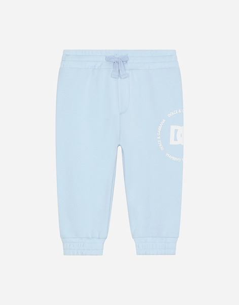  Dolce & Gabbana Jersey Jogging Pants With Dg Logo Print - Uomo Pantaloni E Shorts Grigio 12/18 Months 