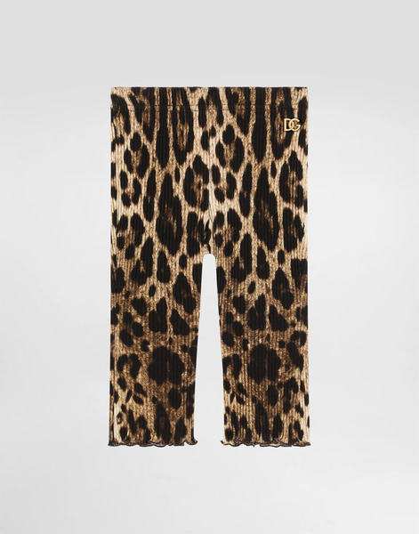  Dolce & Gabbana Leggings A Costine Stampa Leopardo - Donna Pantaloni E Gonne Stampa Animalier 6/9 Months 