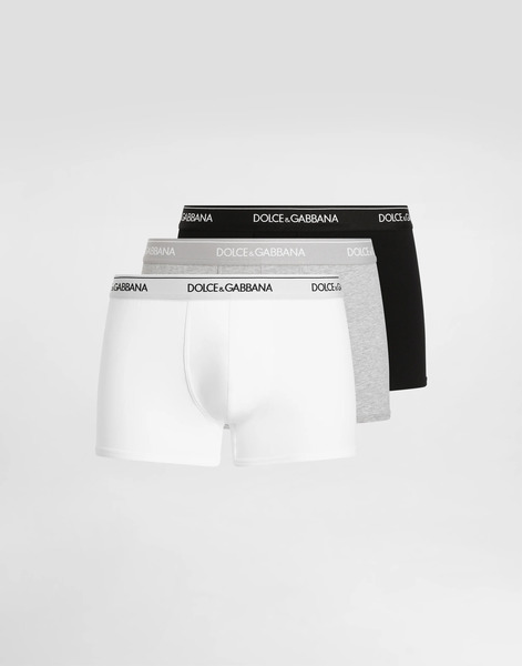  Dolce & Gabbana 3-pack Regular Boxer In Jersey Stretch - Uomo Intimo E Loungewear Multicolore Cotone 4 
