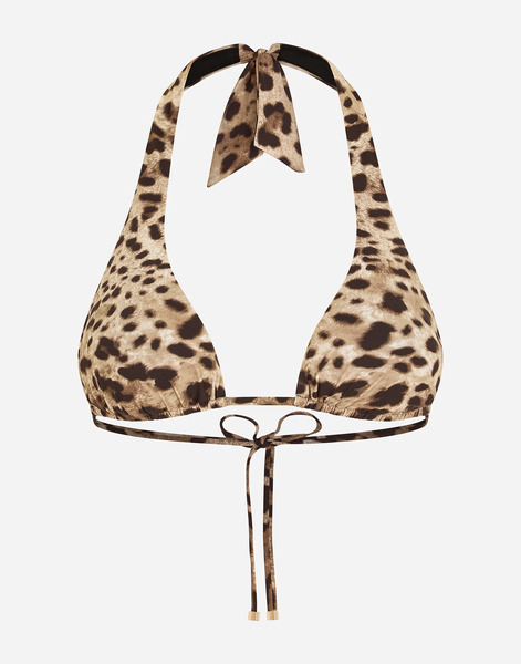  Dolce & Gabbana Reggiseno Triangolo Imbottito Da Mare Stampa Leopardo - Donna Beachwear Stampa Animalier Jersey 4 
