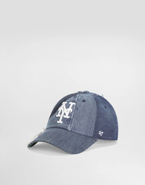  Dolce & Gabbana  X ’47 New York Mets Cappello Baseball In Denim Patchwork - Uomo Cappelli E Guanti Multicolore Onesize 