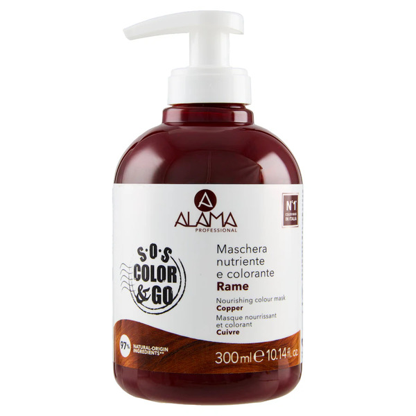  Alama Professional - S.o.s Color & Go, Maschera Colorante Nutriente Maschere 300 Ml Rosso Scuro Unisex 
