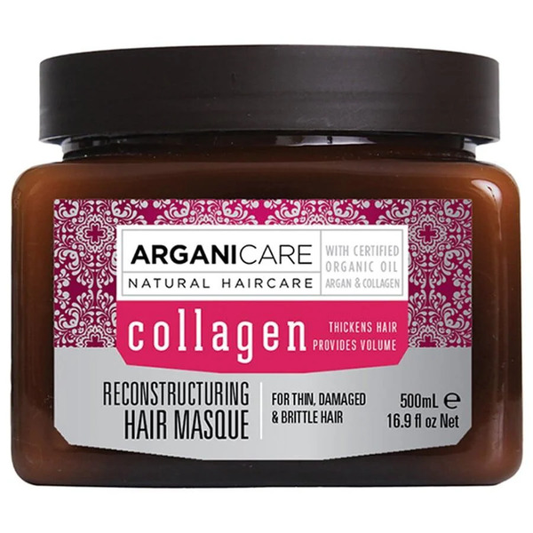  Arganicare - Maschera Ristrutturante Per Capelli Sottili, Danneggiati E Fragili Maschere 500 Ml Unisex 