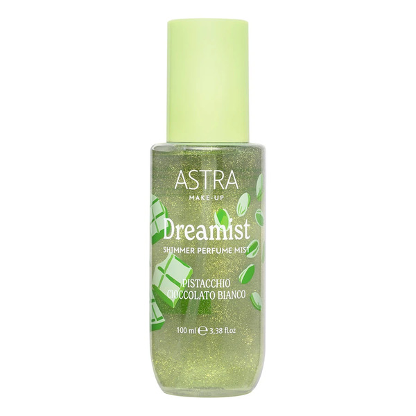  Astra Make-up - Dreamist Pistacchio - Cioccolato Bianco Shimmer Perfume Mist Spray Idratante Corpo 100 Ml Unisex 