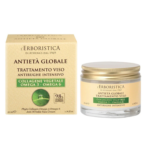  Athena's - L' Erboristica Trattamento Viso Antirughe Collagene Vegetale & Omega 3-6 Crema Antirughe 50 Ml Female 