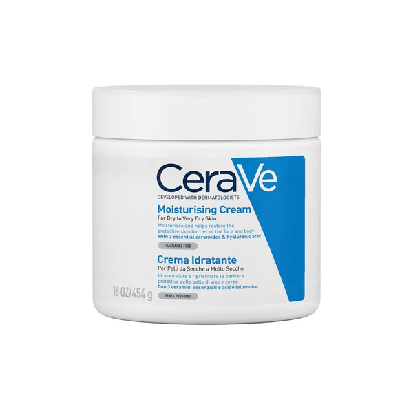  Cerave - Crema Idratante, Per Pelli Da Secche A Molto Secche Per Il Corpo E Il Viso Crema Corpo 454 G Unisex 