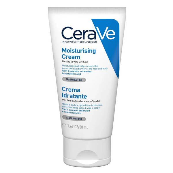 Cerave - Crema Idratante, Per Pelli Da Secche A Molto Secche Per Il Corpo E Il Viso Crema Corpo 50 Ml Unisex 