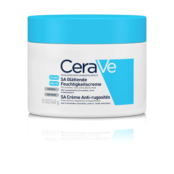  Cerave - Crema Levigante 10% Urea E Acido Salicilico Per Pelle Molto Secca, Ruvida E Screpolata Crema Corpo 340 Ml Male 
