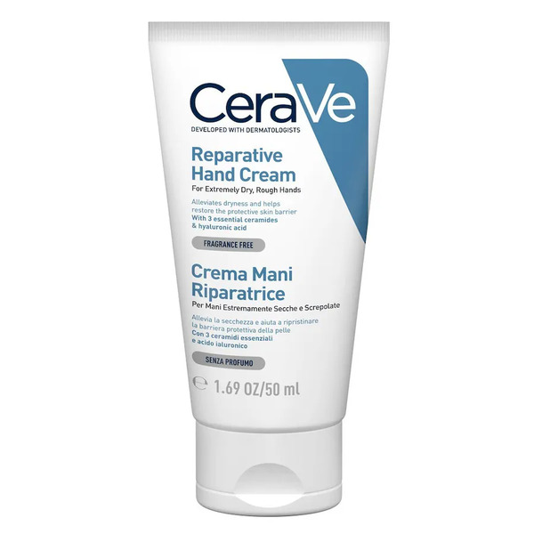  Cerave - Crema Mani Riparatrice Idratazione Intensa Con Acido Ialuronico, Per Pelle Molto Secca, Ruvida O Screpolata Crema Mani 50 Ml Female 