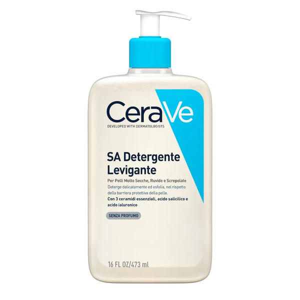  Cerave - Detergente Con Texture Gel Non Schiumoso Che Deterge, Esfolia E Leviga La Pelle, Proteggendola Gel Detergente 473 Ml Unisex 