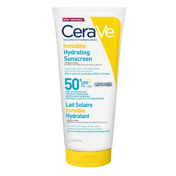  Cerave - Protezione Solare Idratante Invisibile Spf50+, Protezione Molto Alta, Texture Leggera E Invisibile Sulla Pelle Crema Solare 200 Ml Unisex 