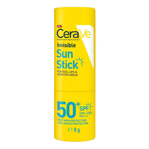  Cerave - Stick Solare Invisibile Spf50+, Protezione Molto Alta, Per Aree Sensibili, Labbra, Contorno Occhi Crema Solare 8 Ml Unisex 