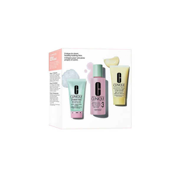  Clinique - Sistema In 3 Fasi Starter Kit Skincare Routine 3 Step Pulizia+esfoliazione+idratazione Scrub Viso 1 Pieces Unisex 