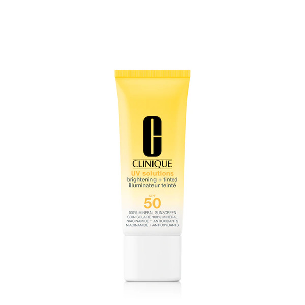  Clinique - Uv Solutions™ Uv Solutions Brightening + Tinted Sunscreen Spf 50 Crema Solare 40 Ml Marrone Chiaro Unisex 
