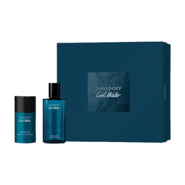  Davidoff - Cool Water Set ~4999 E.d.t. Nat. Spray 75 Ml + Deodorant Stick 75 Ml Cofanetti Per Lei 1 Pieces Male 