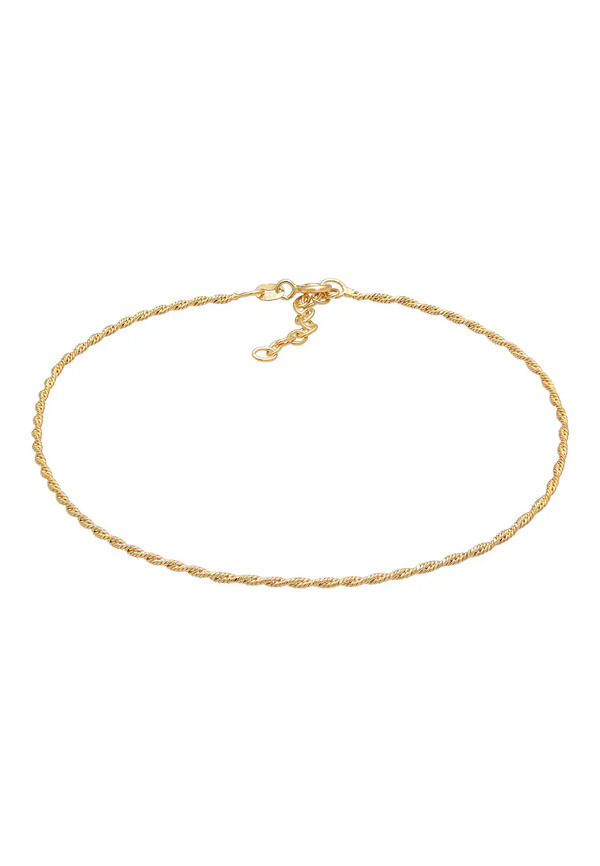 Elli - Con Cordoncino Ritorto Di Base Di Tendenza Senza Tempo Regolabile En Argento Sterling 925 Gioielli Per I Piedi 1 Pieces Female 