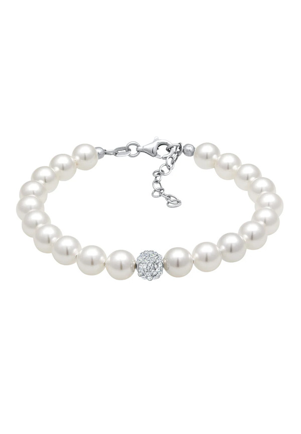  Elli - Elegante Con Perle Sintetiche E Cristalli In Argento Sterling 925 Bracciali E Braccialetti 1 Pieces Female 