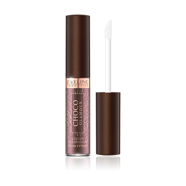  Eveline Cosmetics - Eveline Cosmetics Choco Glamour Liquid Eyeshadow Ombretti 6.5 Ml Oro Rosa Unisex 