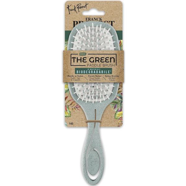  Frank Provost - Linea Plastic Free Stop Plastic - The Green Paddle Brush - Spazzola Pneumatica Spazzole Piatte 1 Pieces Female 