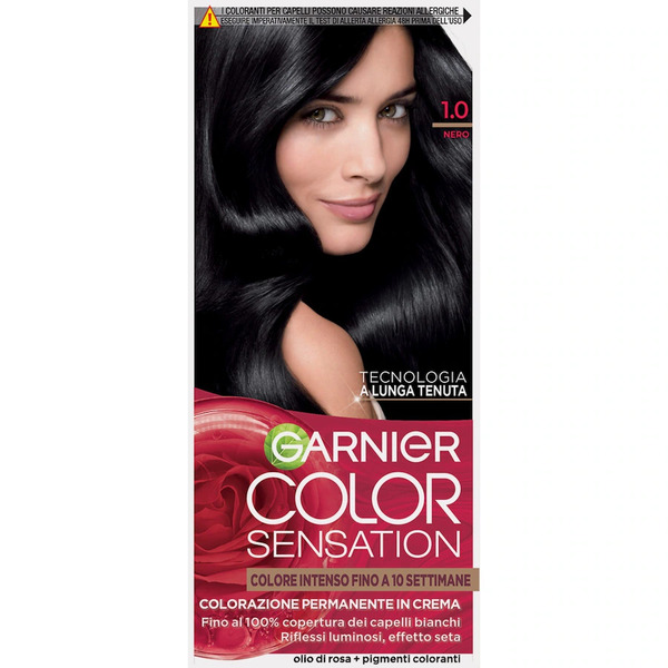  Garnier - Color Sensation Colorazione Permanente Fino A 10 Settimane Di Colore Intenso Riflessante 1 Pieces Nero Unisex 