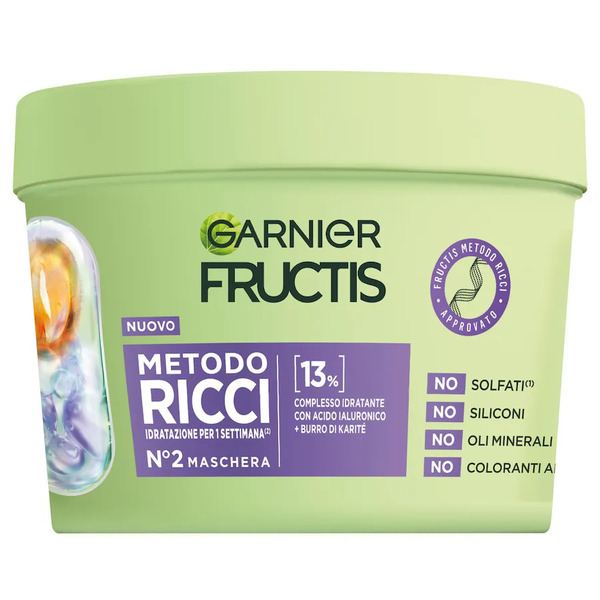  Garnier - Fructis Metodo Ricci - Maschera Per Idratare E Definire Il Riccio Maschere 200 Pieces Unisex 