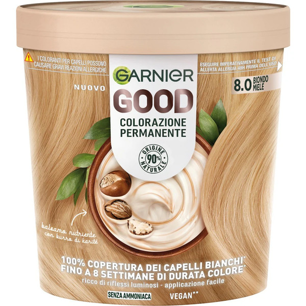  Garnier - Garnier Good 3.0 Castano Cioccolato Fondente, Colorazione Permanente Senza Ammoniaca, 90% Di Origine Naturale Tinta 160 G Marrone Chiaro Female 