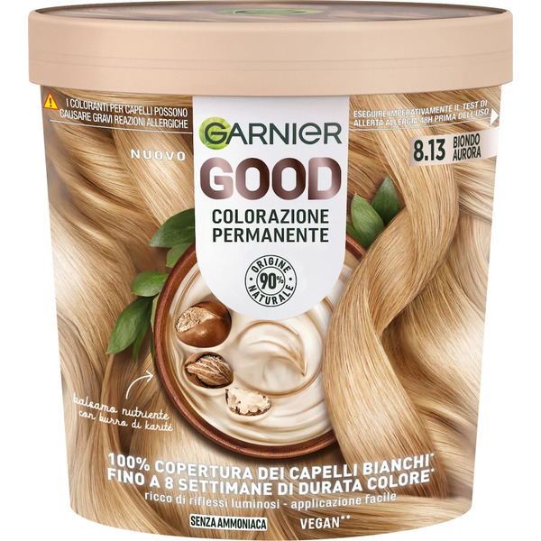  Garnier - Good, Colorazione Permanente Senza Ammoniaca, 90% Di Origine Naturale Tinta 1 Pieces Marrone Chiaro Unisex 