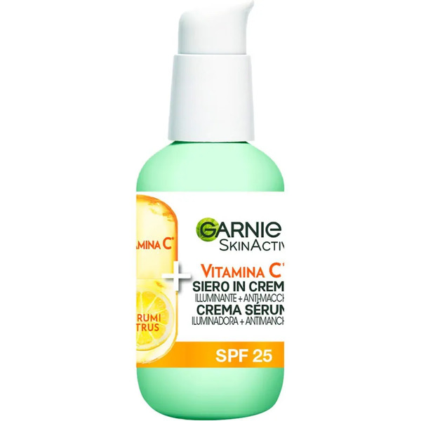  Garnier - Skin Active Siero In Crema Viso Con Vitamina C Illuminante Spf25 Siero Idratante 50 Ml Unisex 