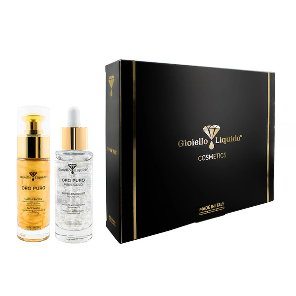  Gioiello Liquido - Cofanetto Regalo Scintillante: Maschera Viso E Olio Viso Set Cura Del Viso 2 Pieces Unisex 