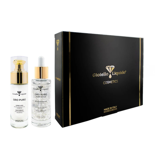  Gioiello Liquido - Cofanetto Regalo Silver Glow: Siero Viso E Olio Viso Set Cura Del Viso 2 Pieces Unisex 