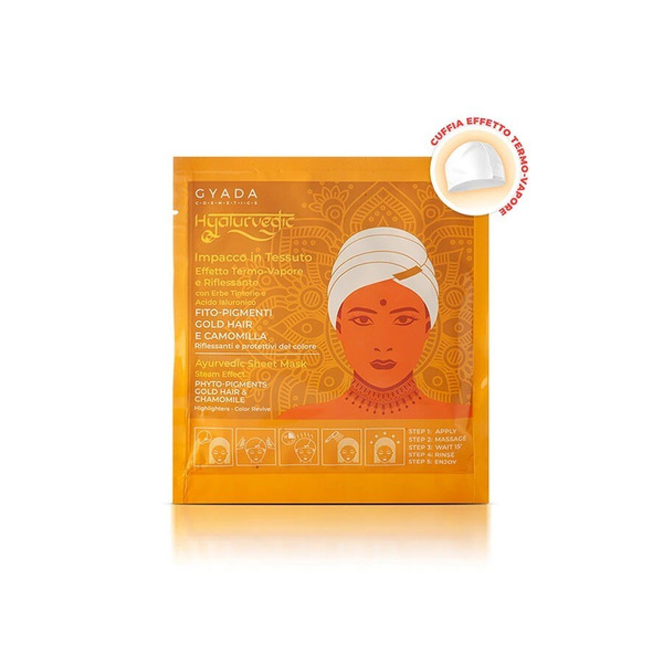  Gyada Cosmetics - Hyalurvedic Impacco Ayurvedico In Tessuto Riflessante Gold Hair Maschere 60 Ml Unisex 