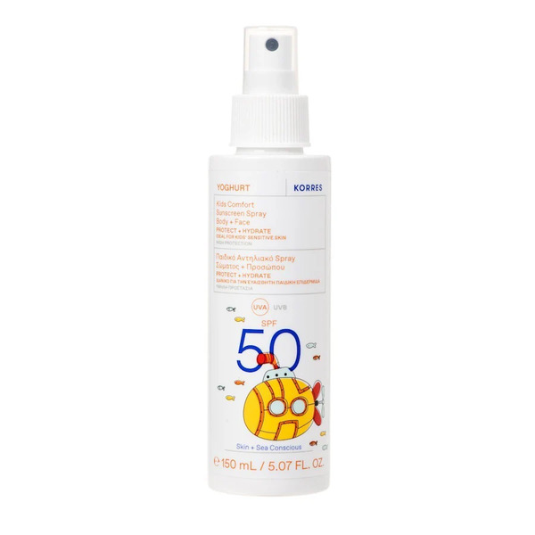  Korres - Yoghurt Comfort Per I Bambini, Per Viso E Corpo Spf50 Protezione Solare Per Bambini 150 Ml Unisex 