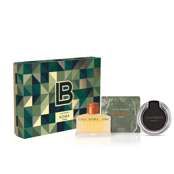  Laura Biagiotti - Roma Uomo Geometric Set Cofanetti Per Lui 1 Pieces Male 