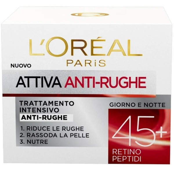  L'oréal Paris - Attiva 45+, Trattamento Intensivo Anti-rughe, Rassoda E Nutre La Pelle, Crema Viso 50 Ml Female 