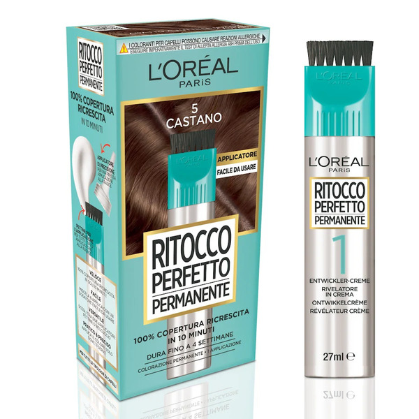  L'oréal Paris - Colorazione Ritocco Perfetto Permanente, 100% Copertura Ricrescita, Applicatore E Pettine Integrati Tinta 100 Ml Marrone Unisex 
