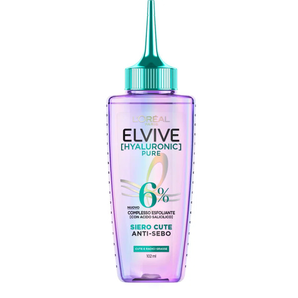 L'oréal Paris - Elvive Hyaluronic Pure Siero Cute Anti-sebo Con Complesso Esfoliante Con Acido Salicilico, Per Cute E Radici Grasse Olio E Siero 100 Ml Female 