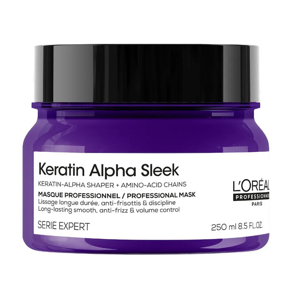  L’oréal Professionnel - Keratin Alpha Sleek Maschera Professionale, Anticrespo E Disciplinante, Nutre In Profondità, Dona Morbidezza E Luminosità Maschere 250 Ml Unisex 