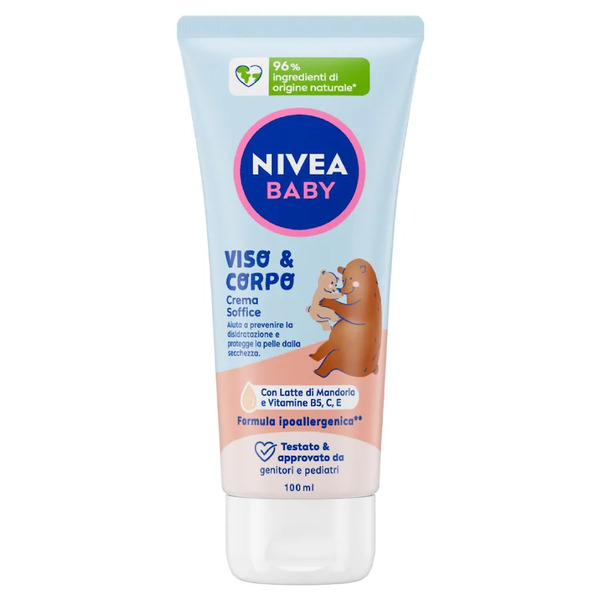  Nivea - Baby Viso & Corpo Crema Soffice , Crema Bambini Corpo E Viso Idratante E Nutriente Crema E Olio Neonato 100 Ml Unisex 