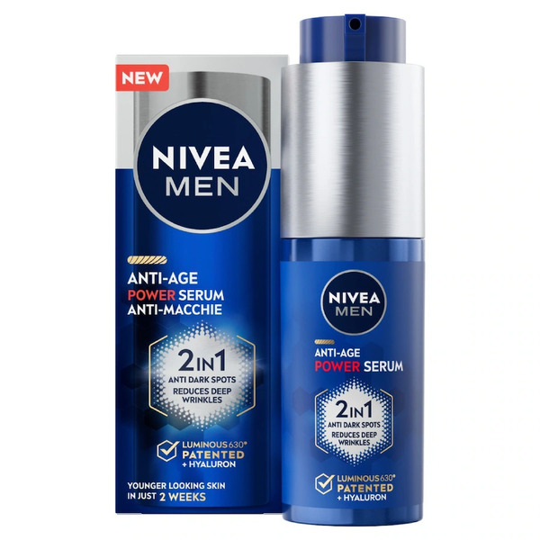  Nivea - Men Anti-age Power Serum Anti-macchie , Siero Viso Uomo Antirughe E Macchie Siero Antirughe 30 Ml Male 