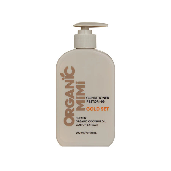  Organic Mimi - Balsamo Ristrutturante Gold Set Olio Di Cocco, Estratto Di Cotone, Cheratina Maschere 300 Ml Unisex 