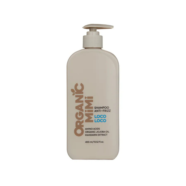  Organic Mimi - Shampoo Anti-crespo Loco Loco Olio Di Jojoba, Estratto Di Mandarino, Aminoacidi 400 Ml Unisex 