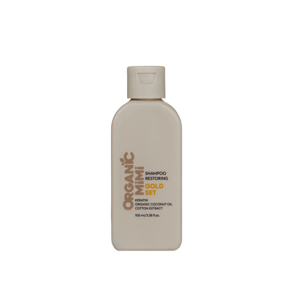  Organic Mimi - Shampoo Ristrutturante Gold Set Olio Di Cocco, Estratto Di Cotone, Cheratina 100 Ml Unisex 