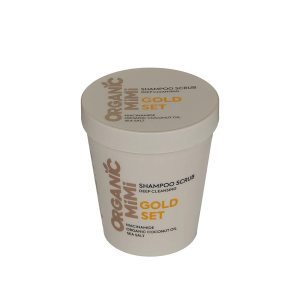  Organic Mimi - Shampoo Scrub Pulizia Profonda Gold Set Olio Di Cocco, Estratto Di Moringa, Niacinamide Trattamenti E Maschere Per Cuoio Capelluto 310 G Unisex 