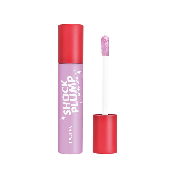  Pupa Milano - Shock Plump Bling Bling - Gloss Labbra Volumizzante Istantaneo Effetto Scintillante Balsamo Labbra 5 Ml Oro Rosa Unisex 