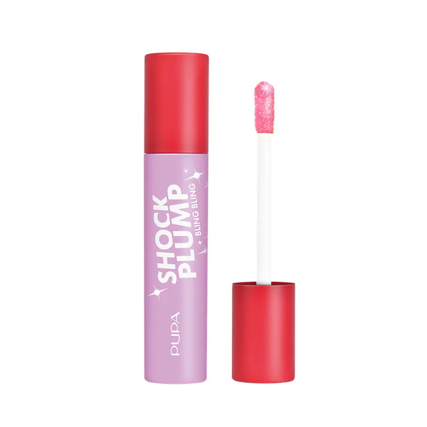  Pupa Milano - Shock Plump Bling Bling - Gloss Labbra Volumizzante Istantaneo Effetto Scintillante Balsamo Labbra 5 Ml Oro Rosa Unisex 