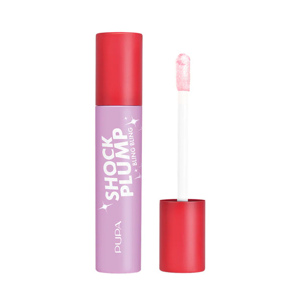  Pupa Milano - Shock Plump Bling Bling - Gloss Labbra Volumizzante Istantaneo Effetto Scintillante Balsamo Labbra 5 Ml Nude Unisex 