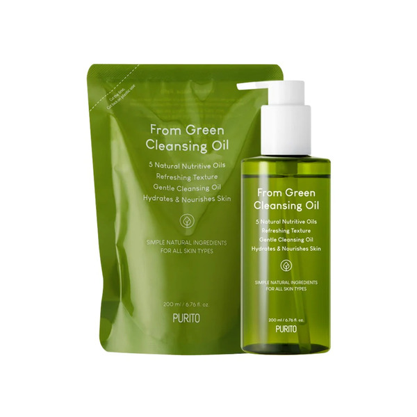  Purito - Da Green Cleansing Oil Set, Olio Detergente E Set Di Ricarica Kit Pulizia Viso 400 Ml Unisex 