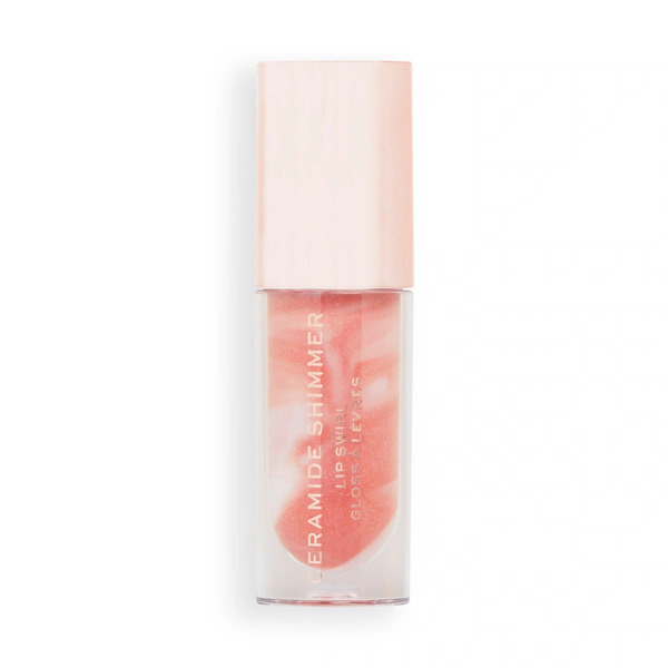  Revolution - Revolution Festive Allure Ceramide Shimmer Lip Swirl Glitz Nude Lucidalabbra 4.5 Ml Oro Rosa Unisex 