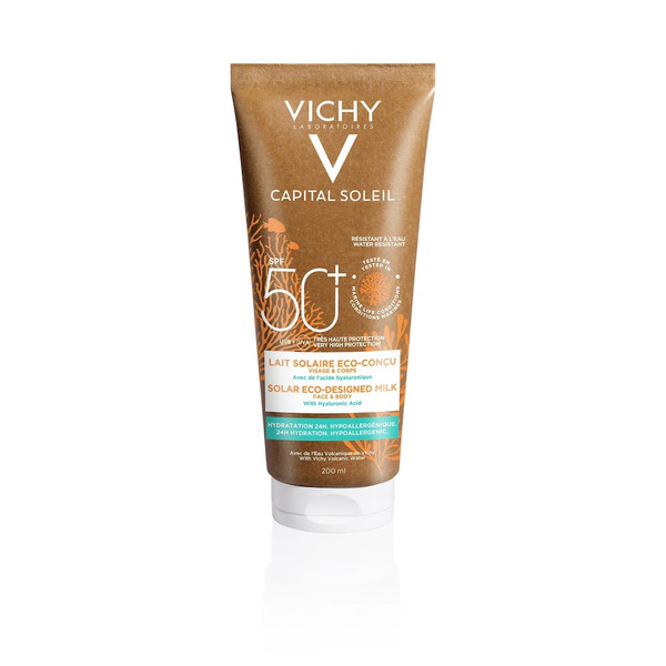  Vichy - Capital Soleil Latte Solare Eco-sostenibile Spf50+ Protezione Elevata Crema Solare 200 Ml Unisex 
